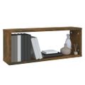 vidaXL Kockové police 6 ks dymový dub 60x15x23 cm spracované drevo