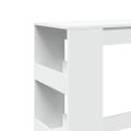 vidaXL Barový stôl s policami biely 90x40x103,5 cm kompozitné drevo