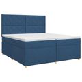vidaXL Posteľ boxspring s matracom Modrá 200 x 200 cm Látka