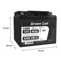 AGM12V40AH-J Green Cell CUBE AGM IP54 12V 40Ah VRLA gélová batéria s hlbokým cyklom pre skútre, kosa