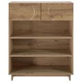 vidaXL Skrinka na topánky 73 x 38 x 87,5 cm Spracované drevo