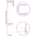 vidaXL Nohy barového stola 4 ks biele 90-92 cm oceľové