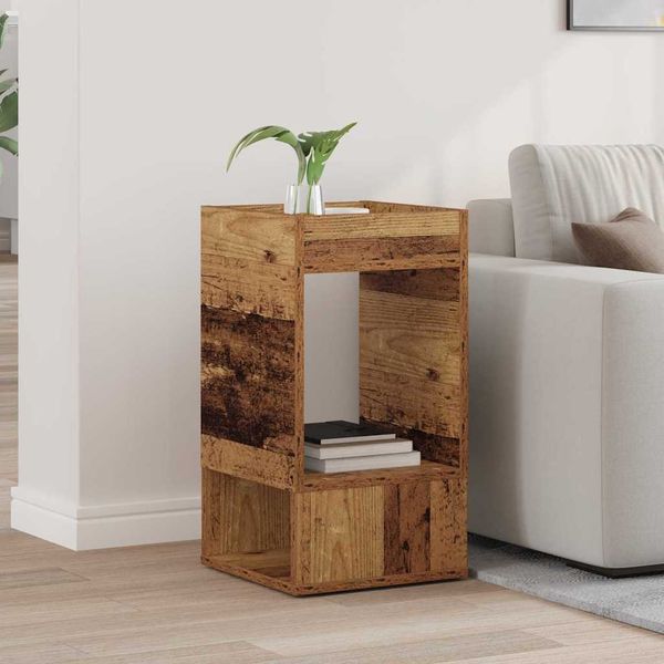 vidaXL Koncový stôl Staré drevo 30 x 30 x 56 cm Kompozitné drevo