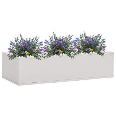 vidaXL Kancelársky kvetináč svetlosivý 90x40x23 cm oceľ