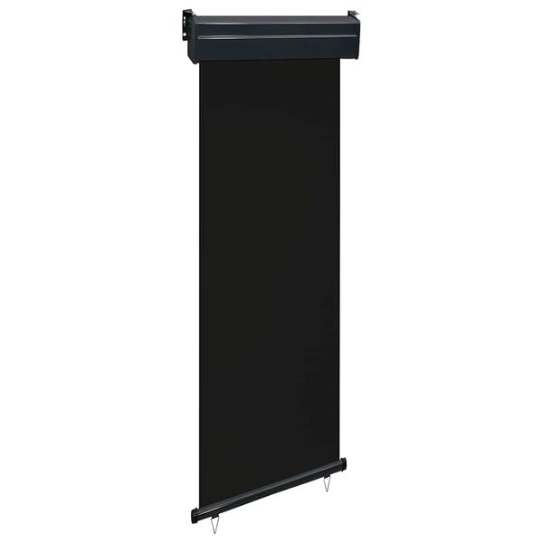 vidaXL Bočná markíza na balkón 65x250 cm, čierna