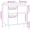 vidaXL Komoda biela 60x35x70 cm spracované drevo
