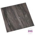 vidaXL Podlahové dosky Tmavo šedá 5,11 m² 55 ks PVC