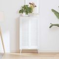 vidaXL Dvere skriniek Louvred Design 2 ks Biela 99x29,5 cm