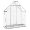 vidaXL Skleník so základovým rámom strieborný 169x58x202 cm hliník