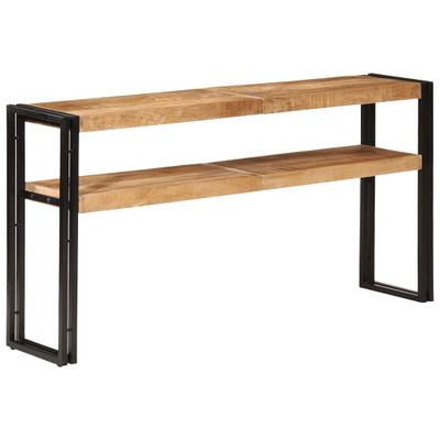 vidaXL Konzolový stolík 150x30x75 cm surové mangovníkové drevo