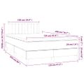 vidaXL Posteľný rám boxsping s matracom tmavomodrý 120x200 cm zamat