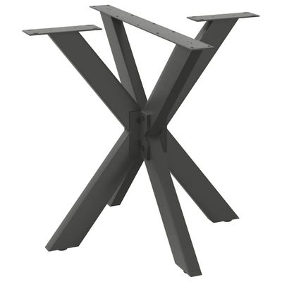 vidaXL Noha jedálenského stola v tvare pavúka, antracitová, 85x85x(72-73) cm, oceľ