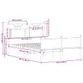 vidaXL Posteľný rám bez matraca hnedý dub 120x200 cm kompozitné drevo