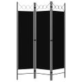vidaXL Paraván s 3 panelmi, čierny 120x180 cm
