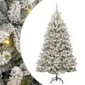 vidaXL Umelý Sklápací Vianočný Stromček 300 LED Zelená a biela 240 cm