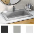 vidaXL Granitové umývadlo sivé 600x450x120 mm