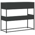 vidaXL Konzolový stolík čierna 90x35x80 cm kompozitné drevo