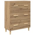 vidaXL Servírovacia skriňa Remeselný dub 69,5 x 34 x 90 cm