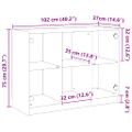 vidaXL Komoda staré drevo 102x37x75,5 cm kompozitné drevo