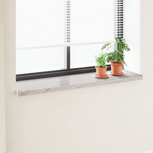 vidaXL Parapetné dosky Mramorová textúra 120 x 40 x 4,5 cm PVC