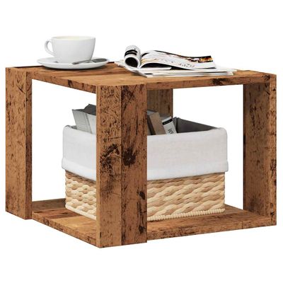 vidaXL konferenčný stolík Old Wood 40x40x30 cm Konštrukčné drevo