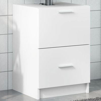 vidaXL Skrinka pod umývadlo biela 40x37x59 cm kompozitné drevo