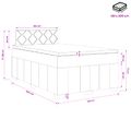 vidaXL Posteľ boxspring s matracom Tmavosivá 120 x 200 cm Látka