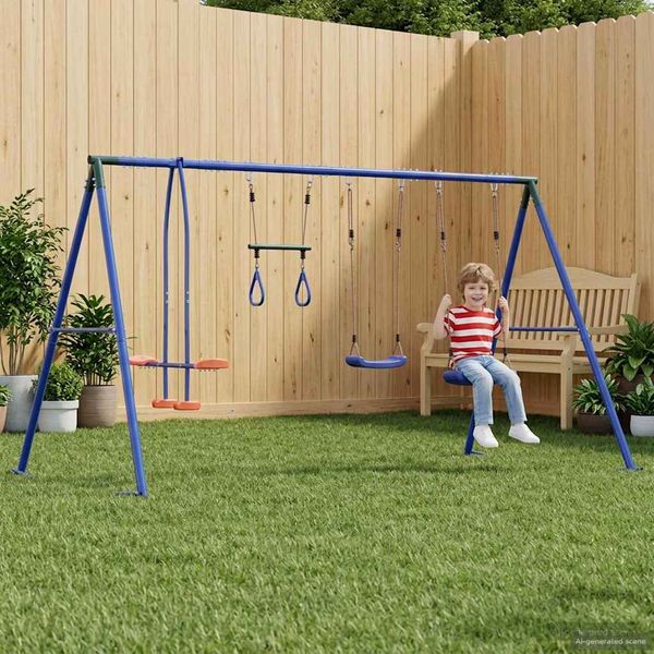 vidaXL Hojdačka do exteriéru Viacfarebný 330 x 185 x 185 cm Oceľ a PE
