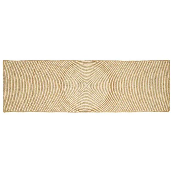 vidaXL Kusové koberce Biela 60 x 300 cm Juta