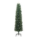 vidaXL Umelý vianočný stromček Zelená 240 cm PVC, oceľ a plast