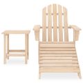 vidaXL Záhradná stolička Adirondack, otoman a stolík jedľový masív