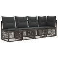 vidaXL Súprava záhradných pohoviek 14 ks Sivá polyratan
