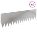 vidaXL Obrubník trávnika 10 ks 103 x 30 cm Oceľ Strieborná