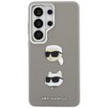 Puzdro Karl Lagerfeld Saffiano Double Heads Metal pre Samsung Galaxy S26 Ultra strieborné