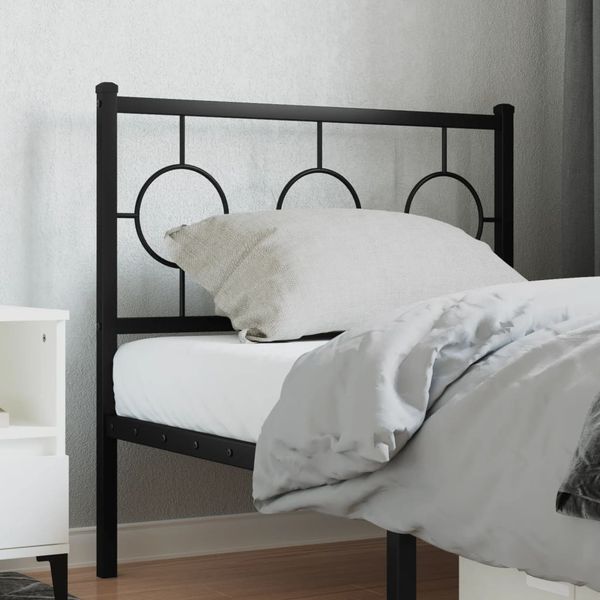 vidaXL Kovové náhradné čelo postele čierne 90 cm