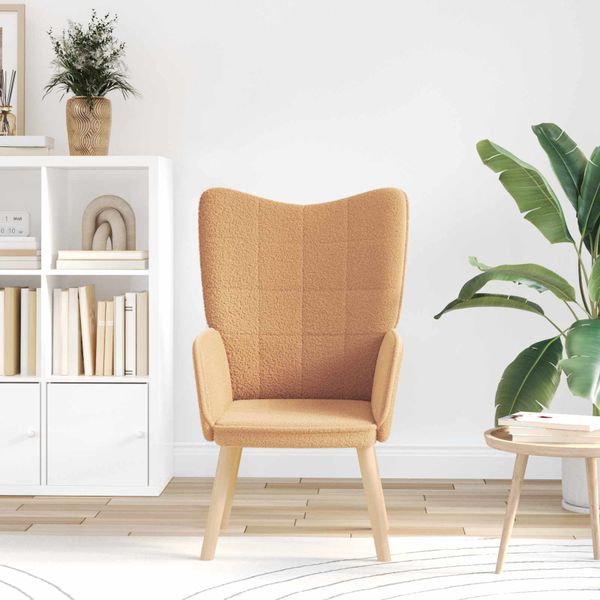 vidaXL kreslo Béžová 62 x 67 x 95,5 cm Sherpa látka