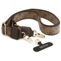 Guess 4G Strass Logo & Big Strap Metal Buttons MagSafe puzdro pre iPhone 17 hnedá