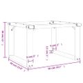 vidaXL Nohy konferenčného stolíka O-rám 50x40x38 cm oceľ