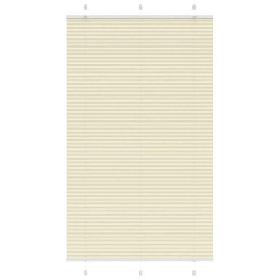 vidaXL Skladaná roleta krémová 120x200 cm, šírka látky 119,4 cm, polyester
