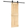 vidaXL Posuvné dvere Prírodná a čierna 70 x 210 cm