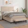 vidaXL Boxspring posteľ s matracom kapučínová 140x190 cm umelá koža