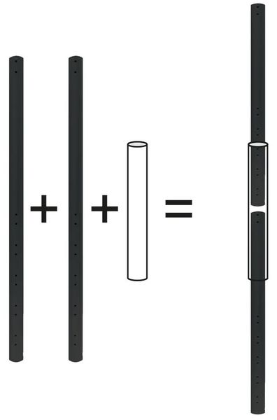 Neomounts FPMA-CPCONNECTBLACK / Kombinácia pre FPMA-CP- série prodlužovacích tyčí / Čierna Konektor, pre prodlužovaciu tyč, nosnosť 50 kg, výška 17,2 cm, priemer 6 cm, oceľ, čierna