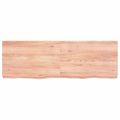 vidaXL Kúpeľňová doska bledohnedá 120x40x(2-6) cm ošetrený masív