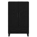 vidaXL Highboard Čierny dub 69,5 x 30 x 115 cm Kompozitné drevo