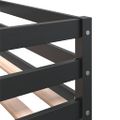 vidaXL Poschodová posteľ so závesmi ružová 80x200 cm masívna borovica