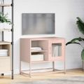 vidaXL TV skrinka ružová 68x39x60,5 cm oceľ
