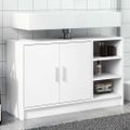 vidaXL Umývadlová skrinka biela 90x29x55 cm kompozitné drevo