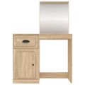 vidaXL Toaletný stolík so zrkadlom dub sonoma 90x50x132,5 cm drevo