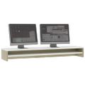 vidaXL Stojan na monitor biely farby dubu sonoma 100x24x13 cm drevotrieska