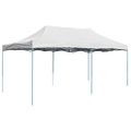 vidaXL Profesionálny skladací párty stan 3x6 m, oceľ, biely